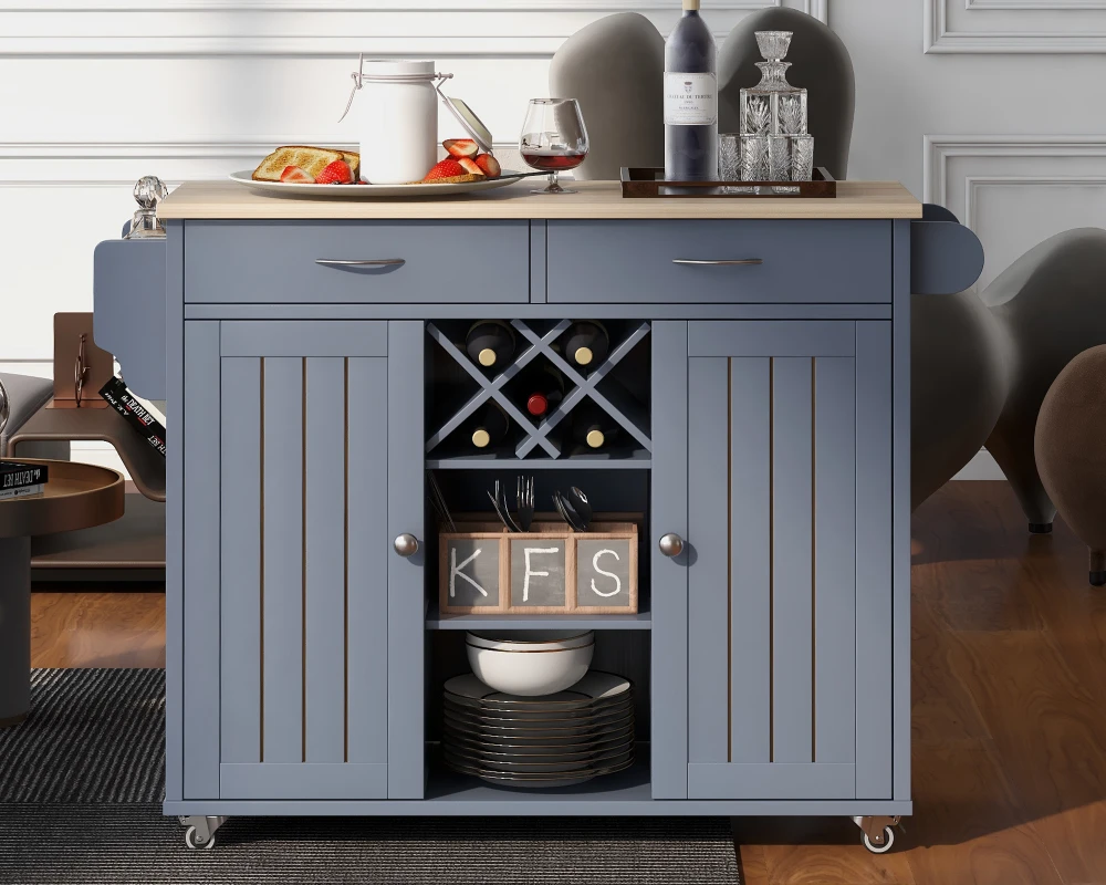 kitchen island cart with wheels